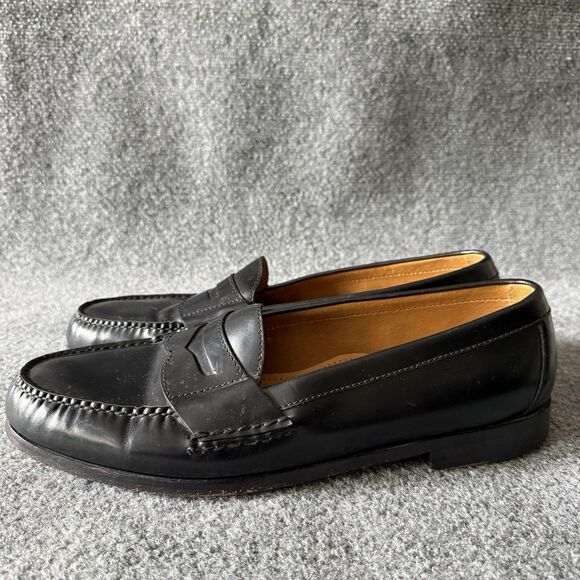 Cole Haan Men’s Black Leather Penny Loafer Slip-On Dress Shoes 03503 14D